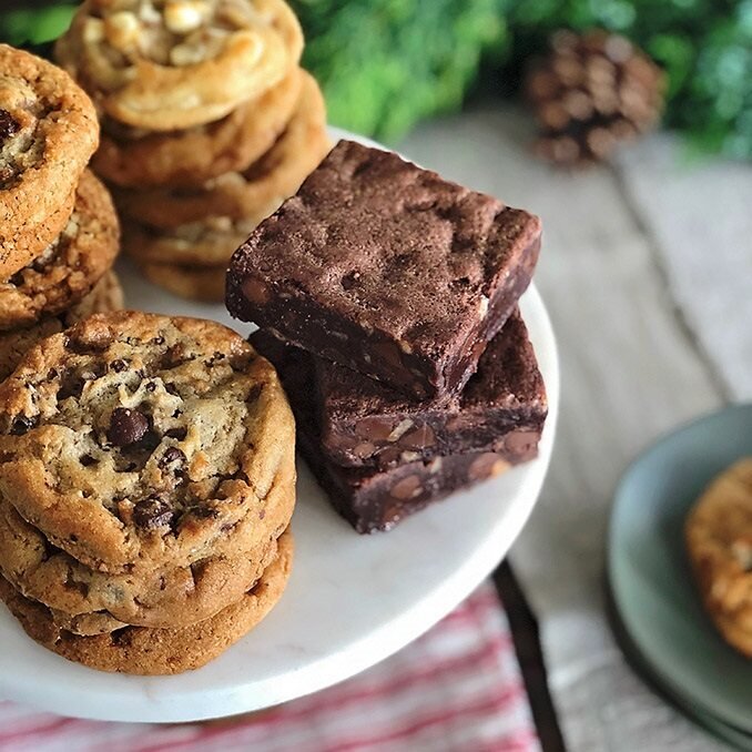 Holiday Christmas Baking Gift Set, Brownies Cookies Oven Mitt