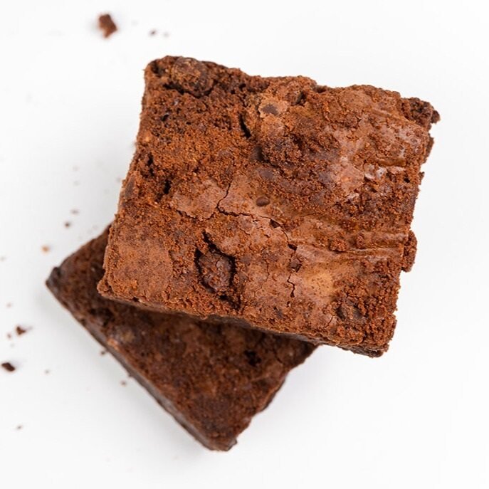 gourmet triple chocolate brownies